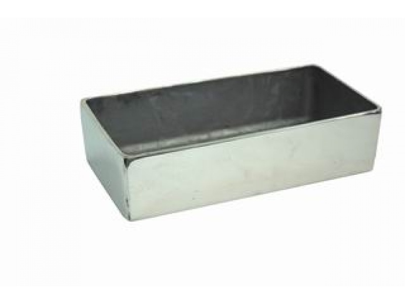 MACETA RECTANGULAR MED MACETAS EN PEWTER